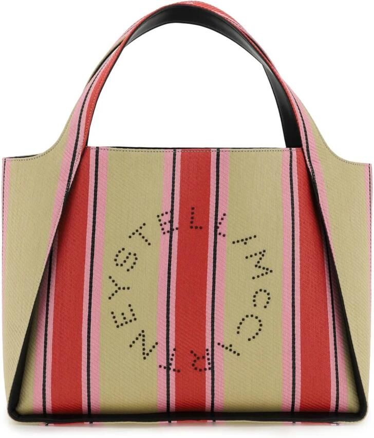 Stella Mccartney Gestreepte Raffia Tote Tas met Stella Logo Multicolor Dames - Foto 2