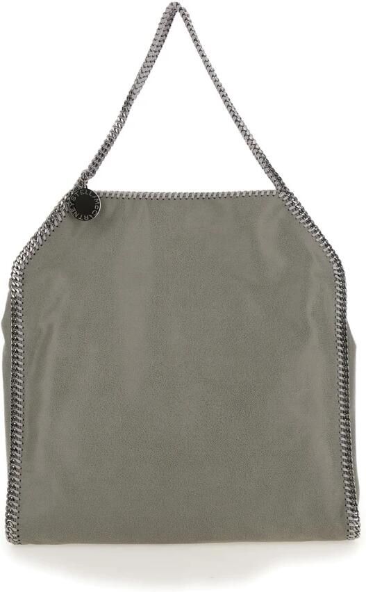 Stella Mccartney Shoppers & Totes Textured Grey Handbag With Chain Detail in grijs
