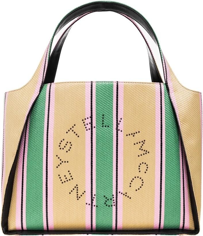 Stella Mccartney Gestreepte Raffia Tote Tas met Stella Logo Multicolor Dames - Foto 6