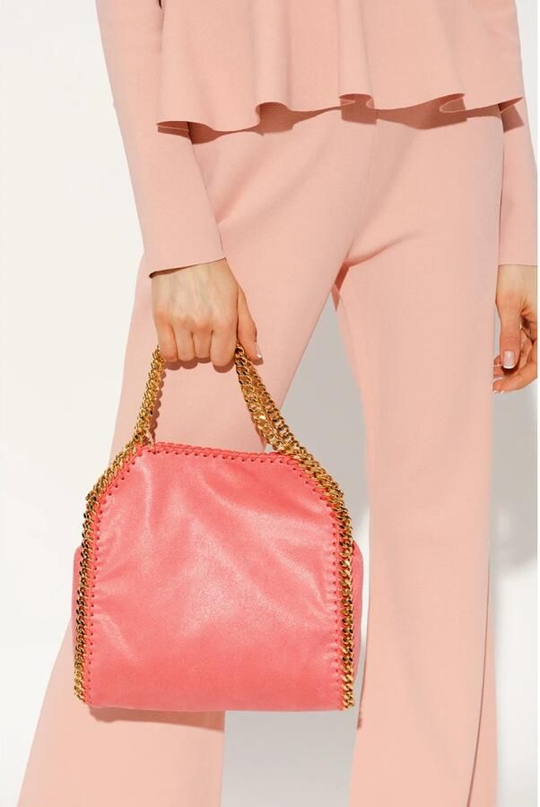 Stella Mccartney Totes Mini Falabella 3Chains Tote in koraal - Foto 6