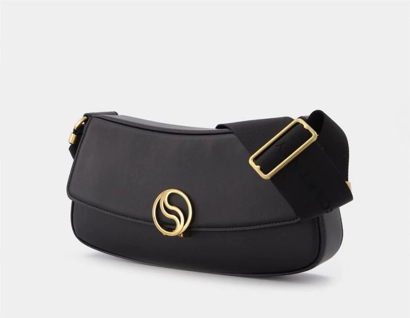 Stella Mccartney S-Wave Kleine Hobo Tas Zwart Vegan Leer Black Dames - Foto 5