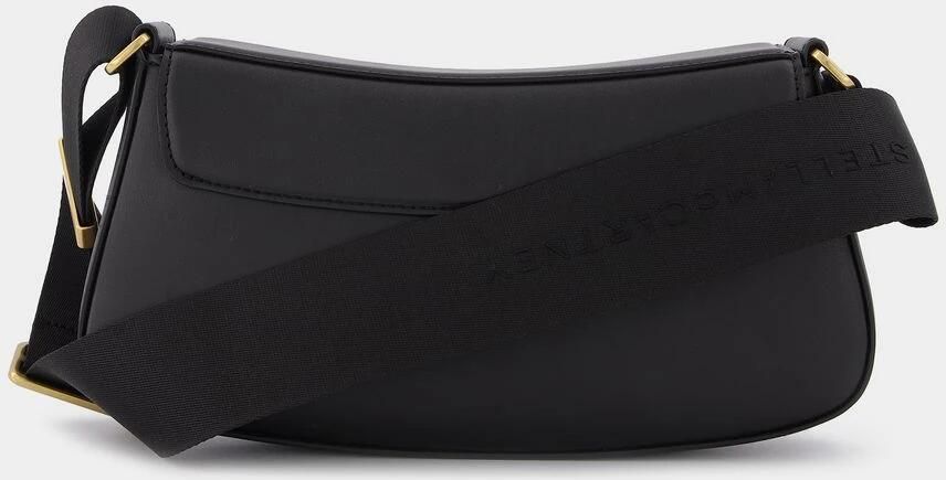 Stella Mccartney S-Wave Kleine Hobo Tas Zwart Vegan Leer Black Dames - Foto 6