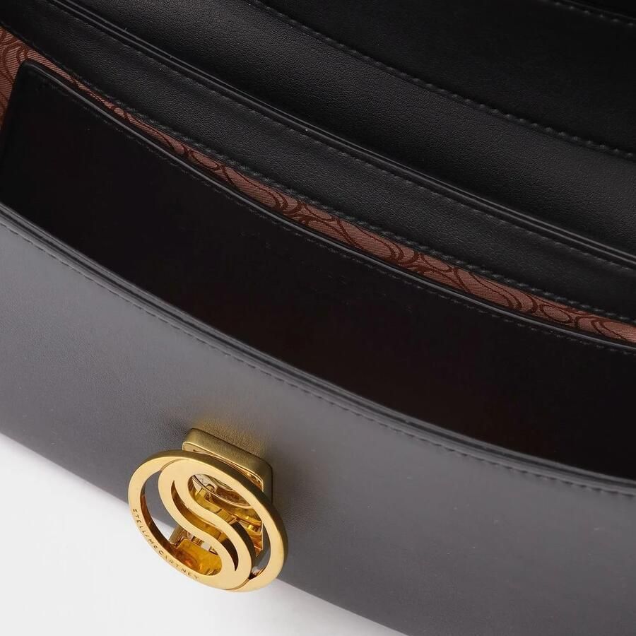 Stella Mccartney S-Wave Kleine Hobo Tas Zwart Vegan Leer Black Dames - Foto 3