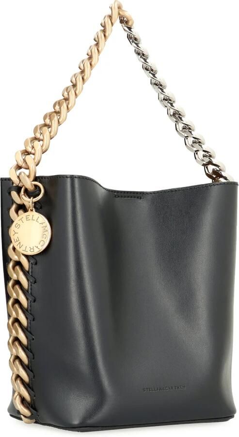 Stella Mccartney Frame Bucket Hobo Bag Black Leather Vegan Zwart Dames - Foto 3