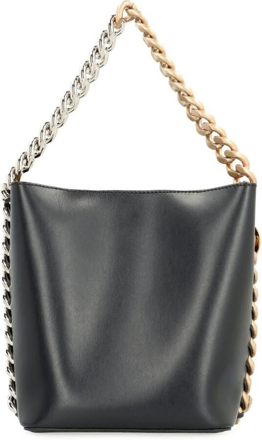 Stella Mccartney Frame Bucket Hobo Bag Black Leather Vegan Zwart Dames - Foto 2