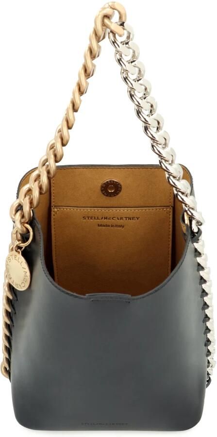 Stella Mccartney Frame Bucket Hobo Bag Black Leather Vegan Zwart Dames - Foto 5