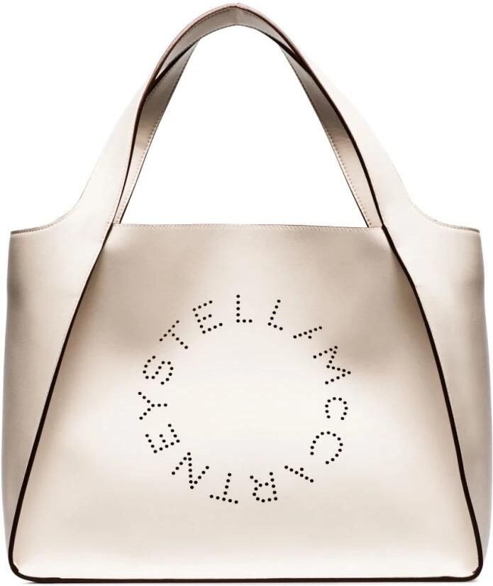 Stella Mccartney Totes Logo Tote Bag Leather in crème - Foto 3