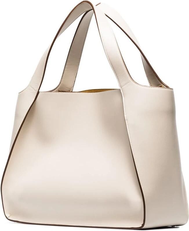 Stella Mccartney Totes Logo Tote Bag Leather in crème - Foto 5