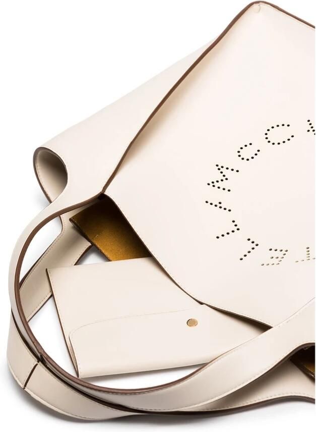 Stella Mccartney Totes Logo Tote Bag Leather in crème - Foto 4