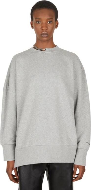 Stella Mccartney Curb Chain Jersey Sweatshirt Gray Dames