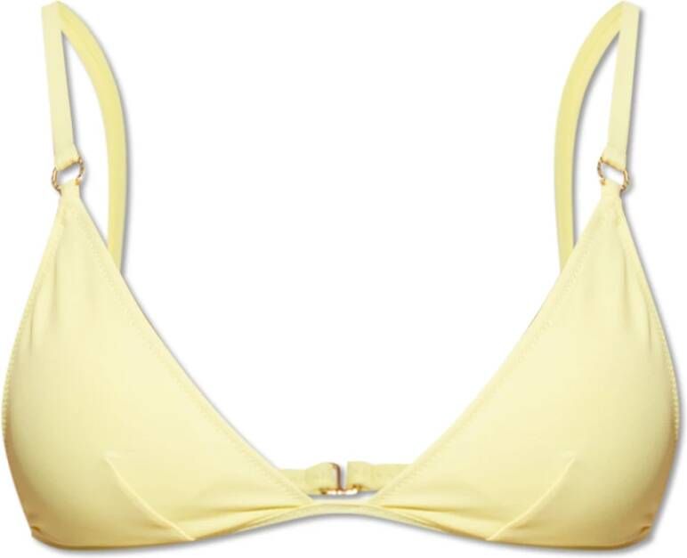 Stella Mccartney Gele bikinitop met gouden applicatie Yellow Dames