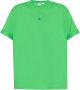 Stella Mccartney Groene biologisch katoenen T-shirt met sterrenborduursel Green Dames - Thumbnail 1