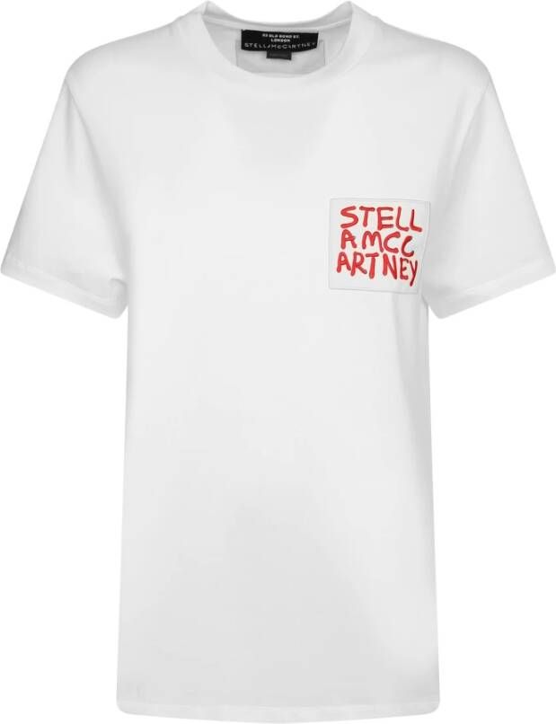 Stella Mccartney Spray Logo Zak T-shirt White Dames