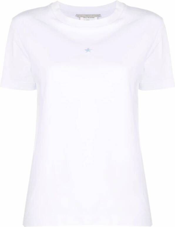 Stella Mccartney Witte Katoenen T-Shirt Ss22 White Dames