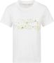 Stella Mccartney Logo Print Wit Katoenen T-shirt met Bloemenborduursel White Dames - Thumbnail 1