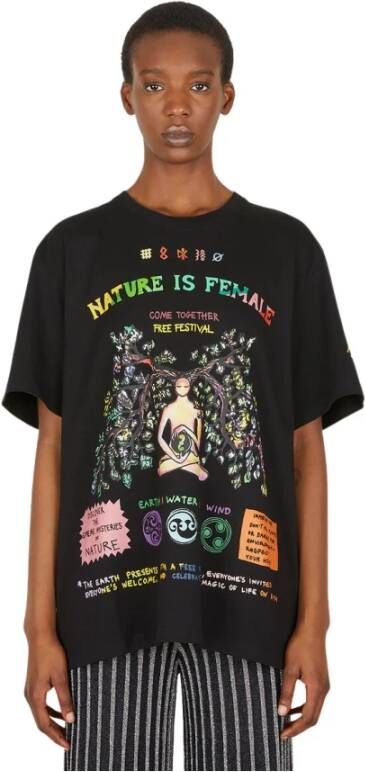 Stella Mccartney Nature Is Dames Print T-Shirt Zwart Dames