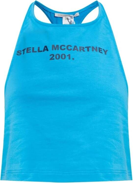 Stella Mccartney Top met logo Blauw Dames