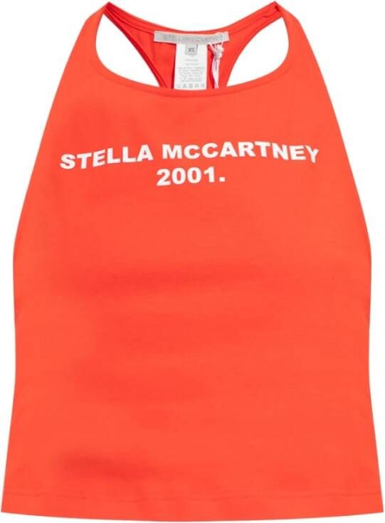 Stella Mccartney Top met logo Rood Dames