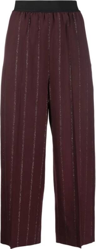 Stella Mccartney Stijlvolle elastische cropped broek Purple Dames