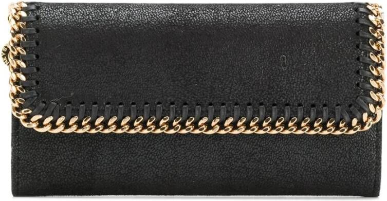 Stella Mccartney Zwarte Falabella Continental Portemonnee Black Dames