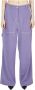 Stella Mccartney Wijde broek met contraststiksels Purple Dames - Thumbnail 1