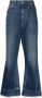 Stella Mccartney Blauwe Cropped Flared High-Waisted Jeans Blauw Dames - Thumbnail 1