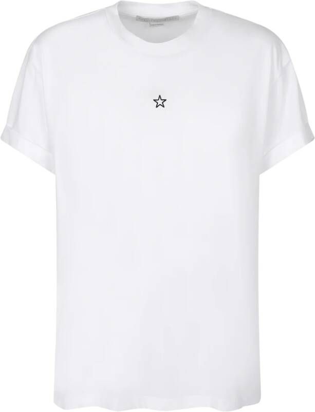 Stella Mccartney Witte Geborduurde T-Shirt voor Vrouwen Wit Dames