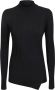 Stella Mccartney Zwarte Geribbelde Shirt Unieke en Flatterende Stijl Zwart Dames - Thumbnail 1