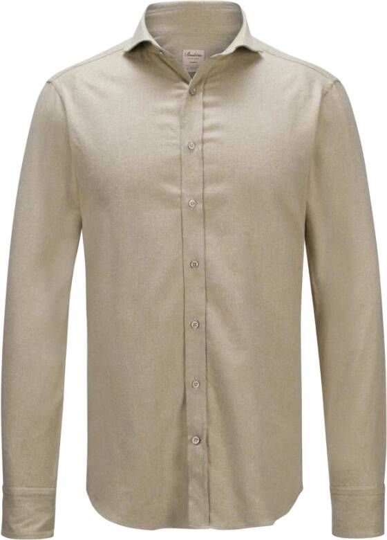 Stenströms Casual Beige Flanellen Overhemd Beige Heren