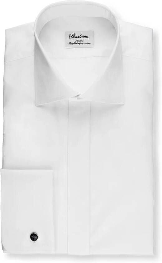 Stenströms Formele Overhemden Klassiek Wit Overhemd met Manchetten en Gematigd Gesneden Kraag White Heren