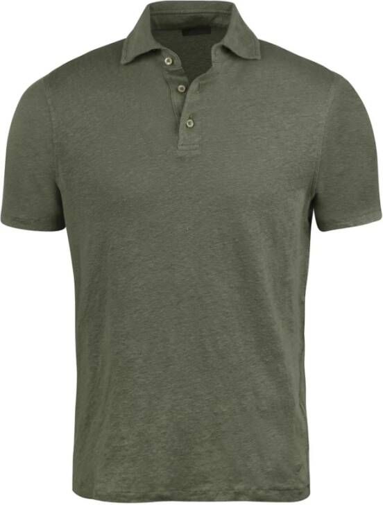 Stenströms Groene Linnen Polo Shirt Groen Heren
