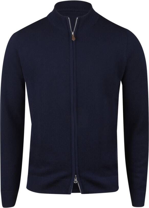 Stenströms Heren Zip Cardigan Sweatshirt Blauw Heren