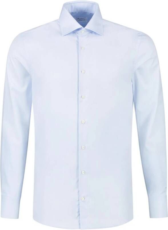 Stenströms Superslim Twill Overhemd in Lichtblauw Blauw Heren