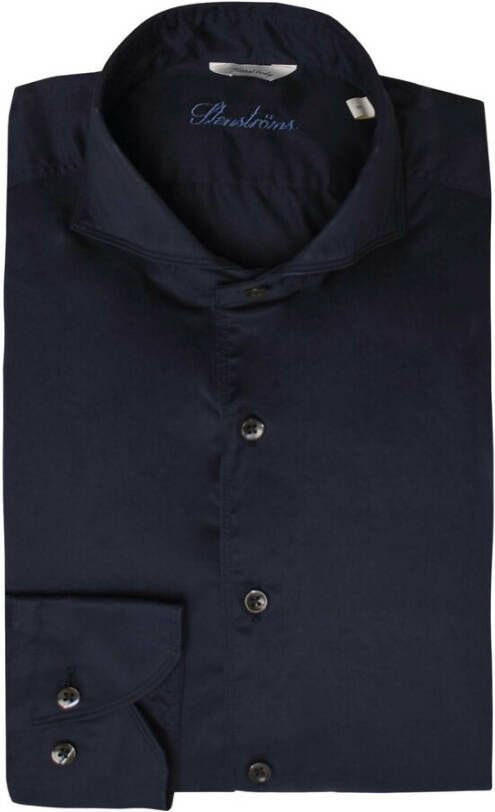 Stenströms Marine Twill Overhemd Spread Kraag No. 31 Manchet Blue Heren