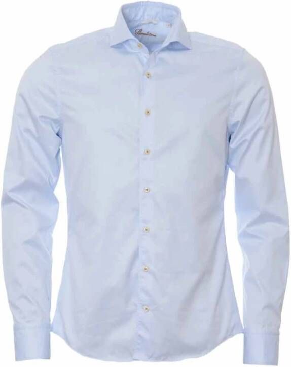 Stenströms Slimline 775221 Lichtblauw shirt Paars Heren