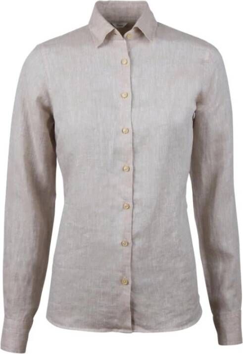 Stenströms Sofie Blouse met Ronde Manchet Beige Dames