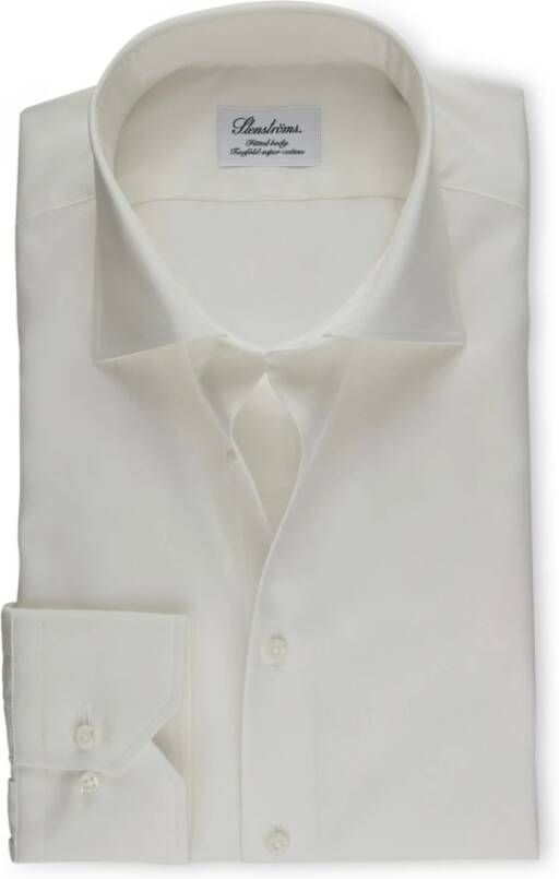 Stenströms Superior Twill Off-White Body Shirt Beige Heren