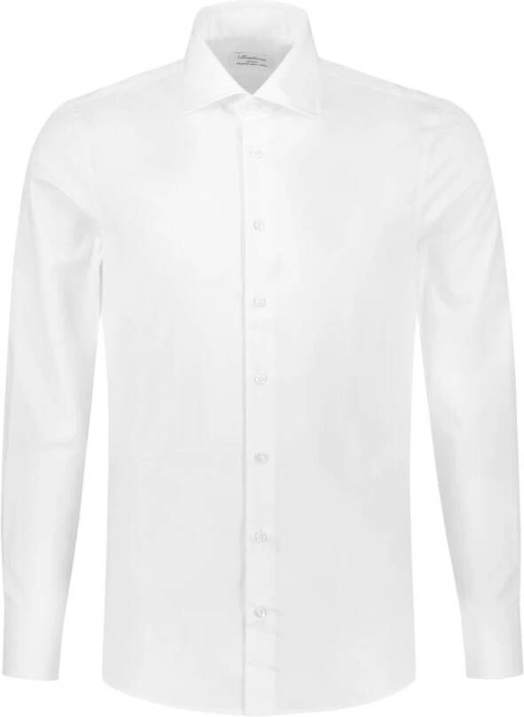 Stenströms Superslim Wit Twill Overhemd White Heren