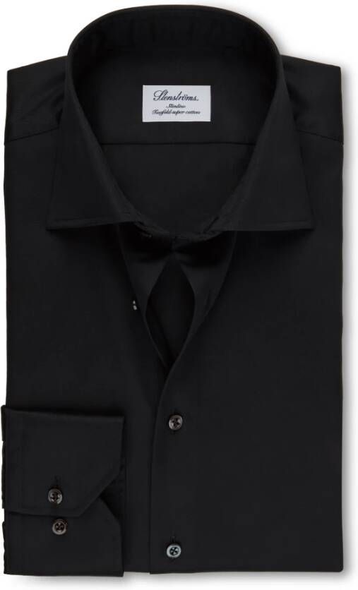 Stenströms Slimline Casual Overhemden Black Heren