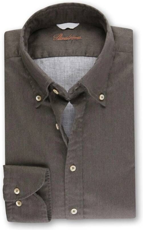Stenströms Veelzijdig Casual Overhemd Klassieke en Moderne Stijl Bruin Heren