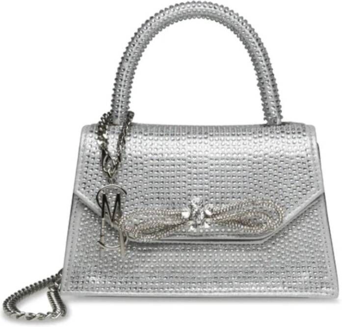 Steve Madden Zilveren Mini Handtas met All Over Rhinestones voor Dames Grijs Dames