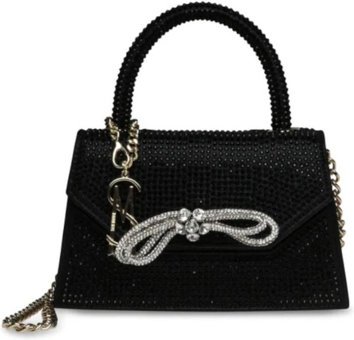 Steve Madden Zwarte Mini Handtas met All Over Rhinestones voor Dames Zwart Dames
