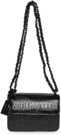 Steve Madden Zwarte Mini Schoudertas met Krokodillenprint voor Dames Zwart Dames