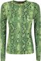 Stine Goya Juno Longsleeve Top Groen Dames - Thumbnail 1