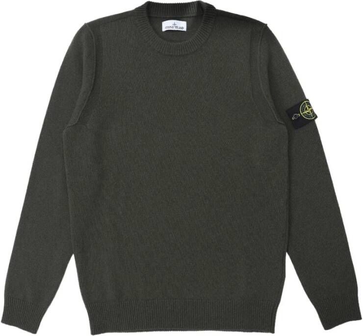Stone Island 508a3 Crewneck Gebreid Olijfgroen Groen Heren