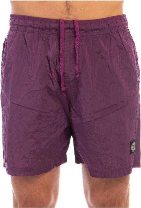 Stone Island Beachwear Paars Heren