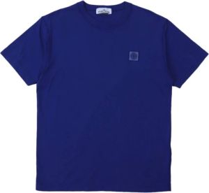 Stone Island Blauw Fissato T-shirt met korte mouwen van katoen Blauw Heren