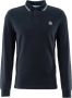 Stone Island Blauwe Elastische Piqué Lange Mouw Polo 2Sl18 Blauw Heren - Thumbnail 1