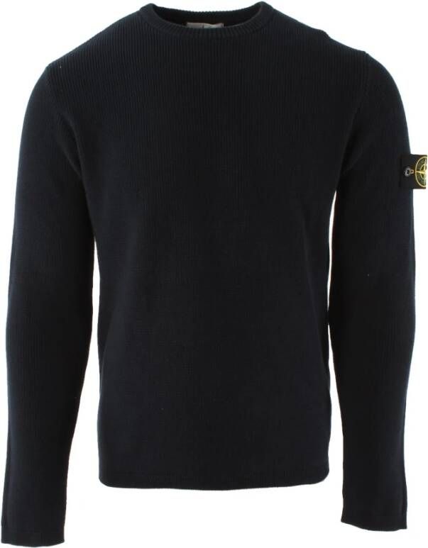 Stone Island Blauwe Katoenen Trui voor Heren Blauw Heren
