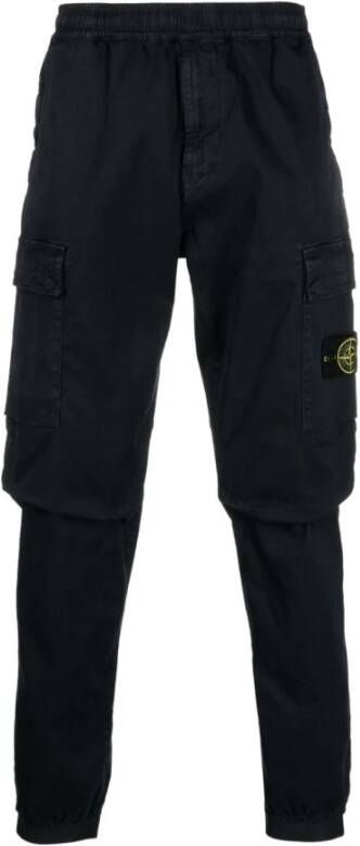 Stone Island Blauwe Regular Tapered Broek Blauw Heren